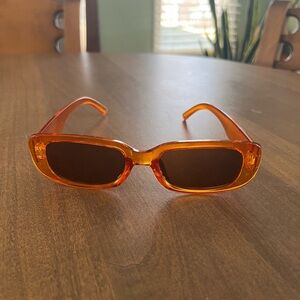Orange Rectangular Sunglasses